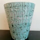 Turquoise ceramic vase, Allix in Vallauris, 1950
