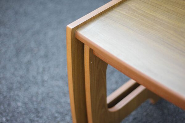 Paire de table gigogne bois scandinave style, table basse, table de chevet