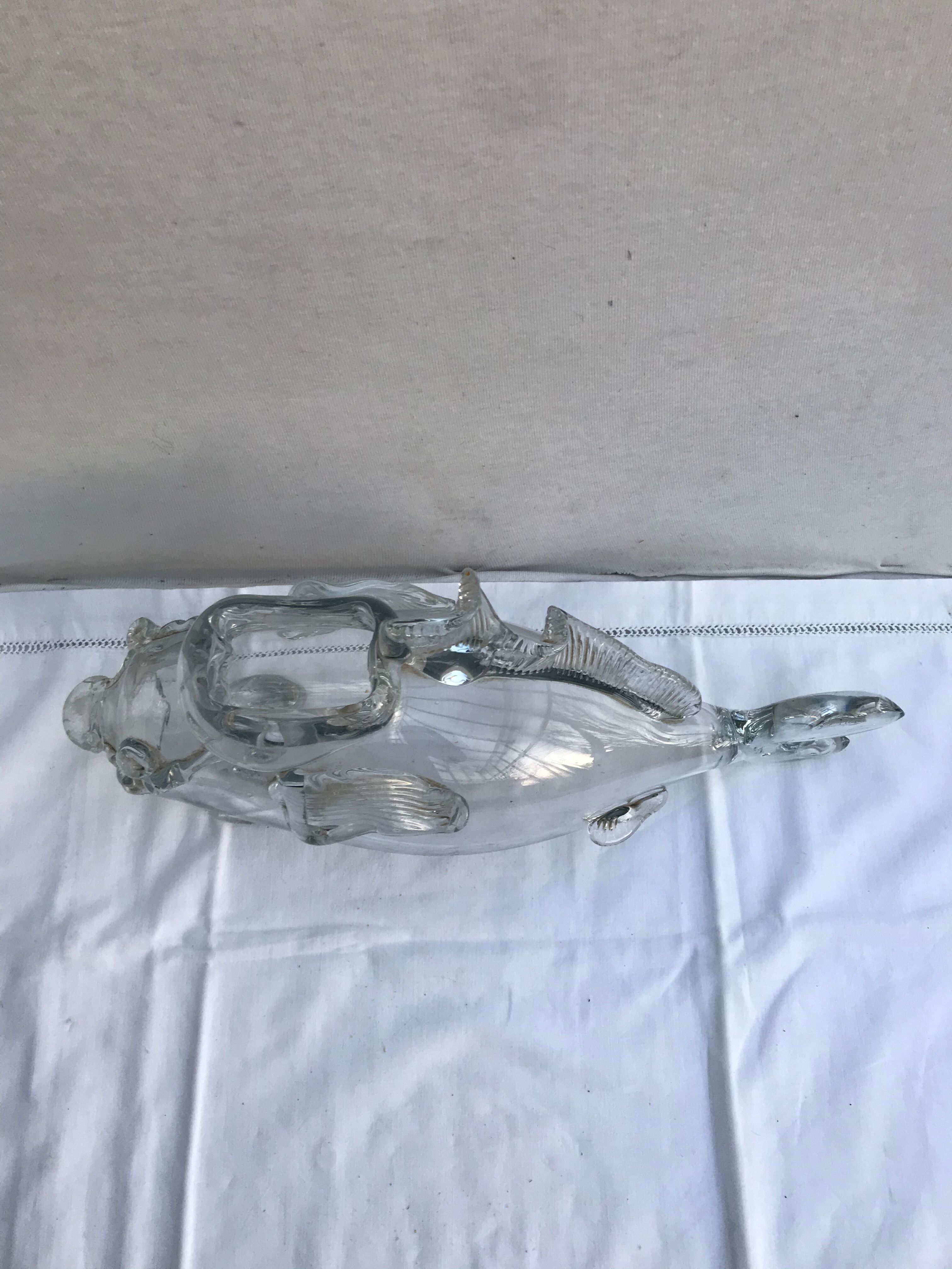 Ancient vase shape fish glass