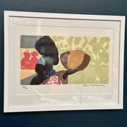 Original Swedish Color Lithograph – “Woman” by Lars Norrman – Signed