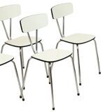 Set of 6 Gray Formica Chairs Chrome Dining Room Chairs Sixties