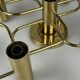 60s 70s 9-bulb ceiling lamp from Leola Leuchten Germany in brass