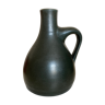 Vase 1960 en terre émaillée noir mat