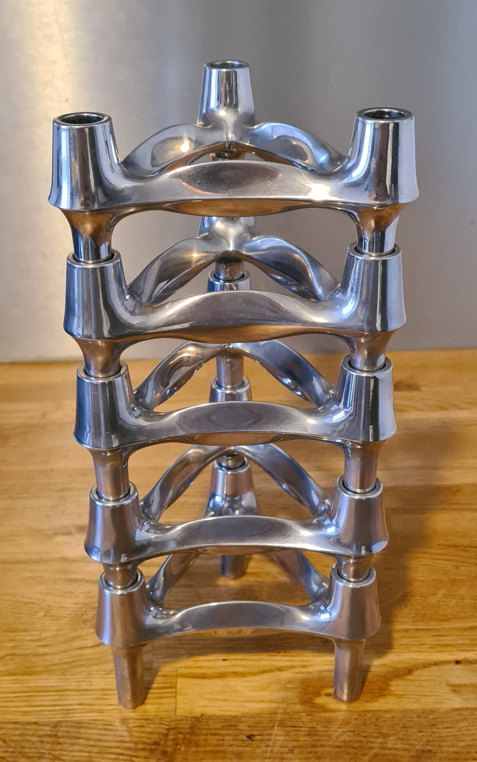 5 vintage Nagel Stoff candle holders