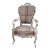 Louis Philippe style armchair, completely reupholstered