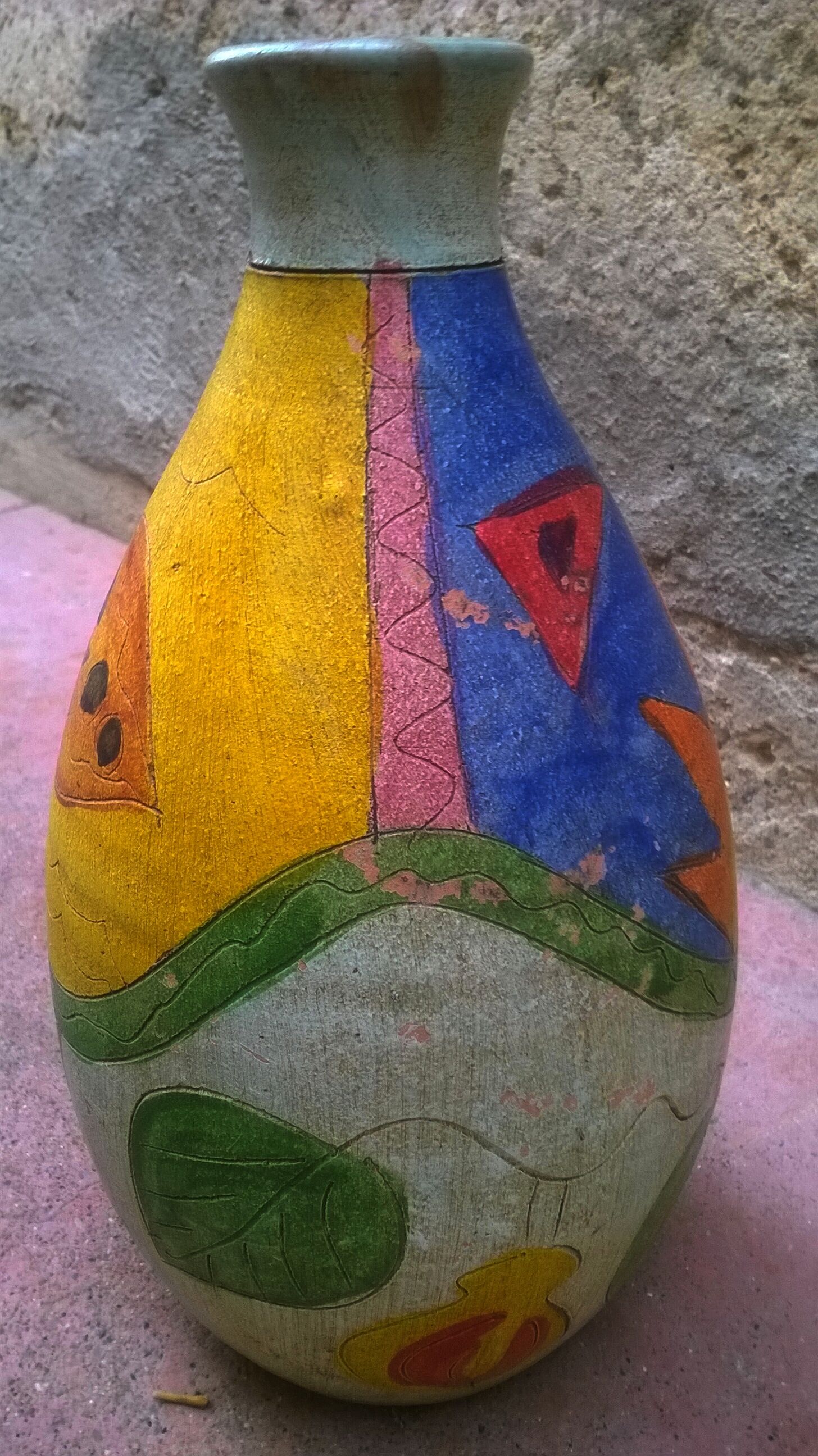Vintage colorful vase