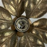 Florentine floral brass wall sconce by Willy Daro for Massive Lighting, Belgium