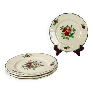 4 assiettes plates Sarreguemines