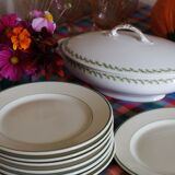 8 dessert plates of the service of the hotel "Grand Hotel Nationale" Lucerne Switzerland Buchecker & C