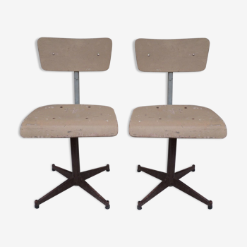 Industrial chairs pair