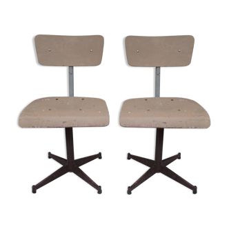 Industrial chairs pair