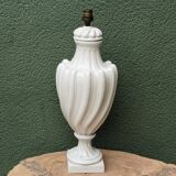 Baluster lamp base in Paris porcelain