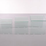 Glass nesting tables italy 1980s