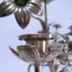 Paire de chandeliers laiton bronze décor floral