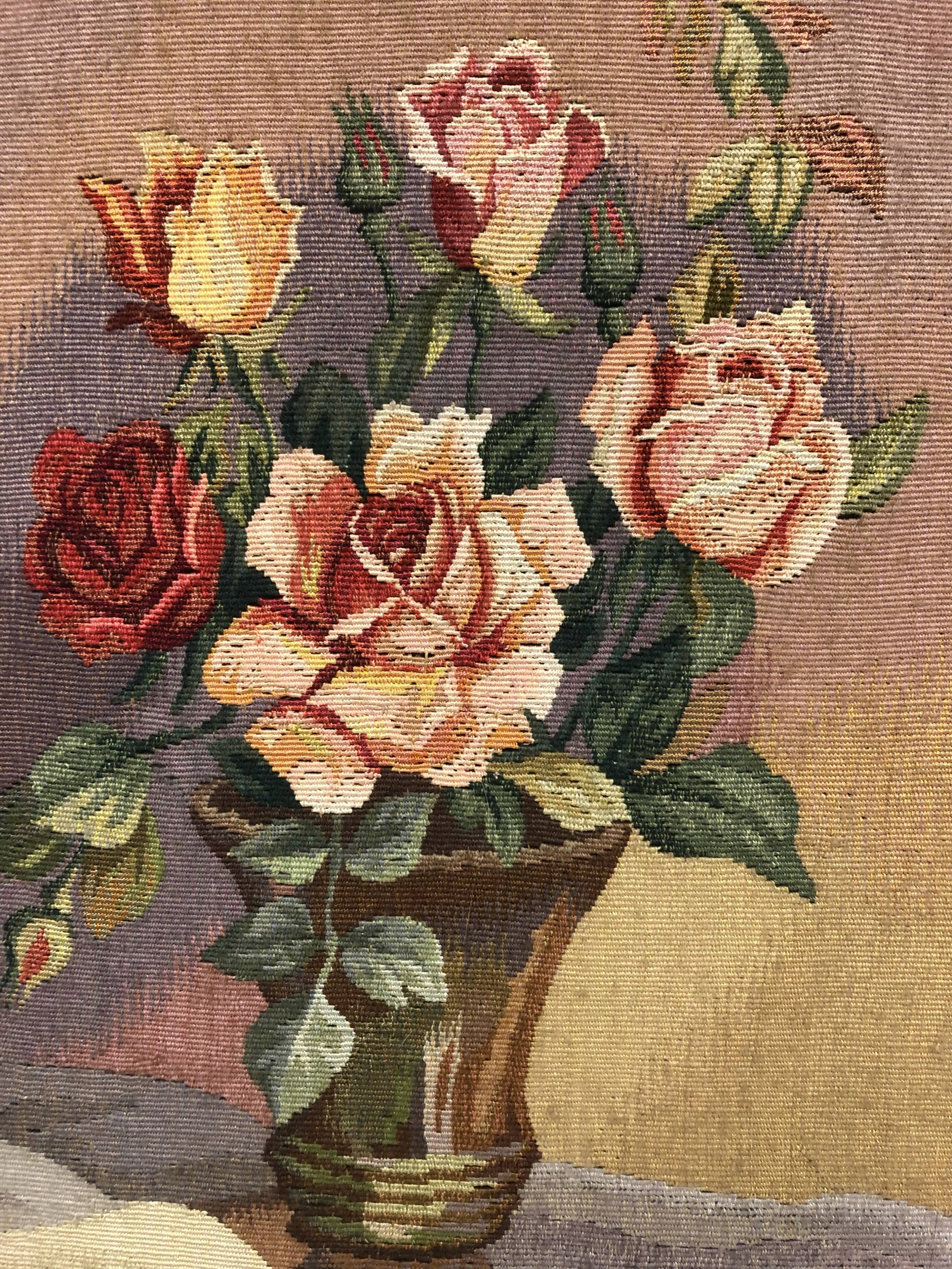 framed aubusson tapestry