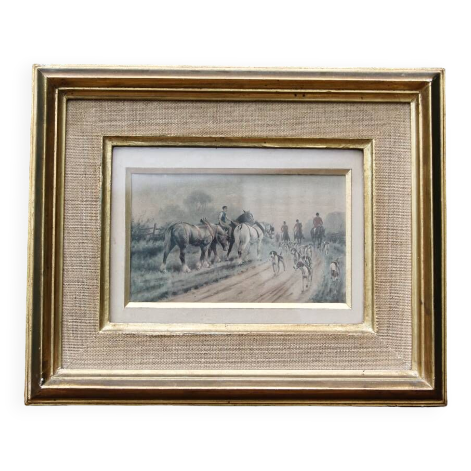 Watercolor hunting, Georges Wright