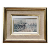 Aquarelle chasse à courre, Georges Wright