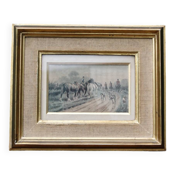 Watercolor hunting, Georges Wright