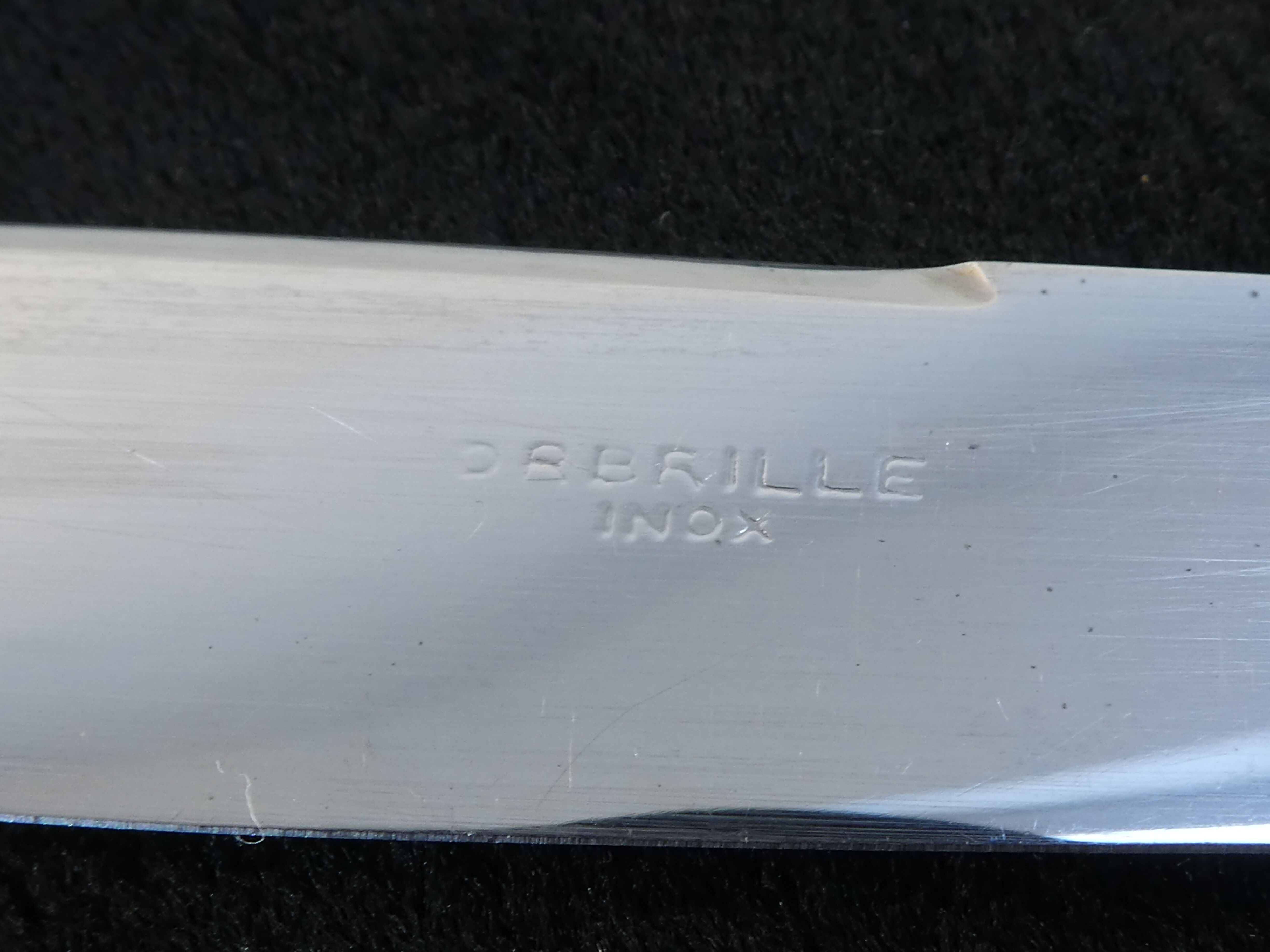 12 dessert knives orbrille in silver metal stainless steel blade