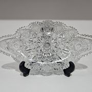 Starry Pattern Crystal Bowl, American, American Brilliant Cut Glass, 1920s.