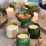 Candle placed in terracotta pottery