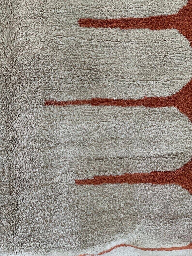 Handmade Moroccan wool rug size 3/4 m