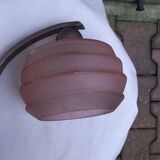 Vintage pink opaline wall lamp