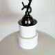 Industrial White Enamel Factory Pendant Lamp, 1960s