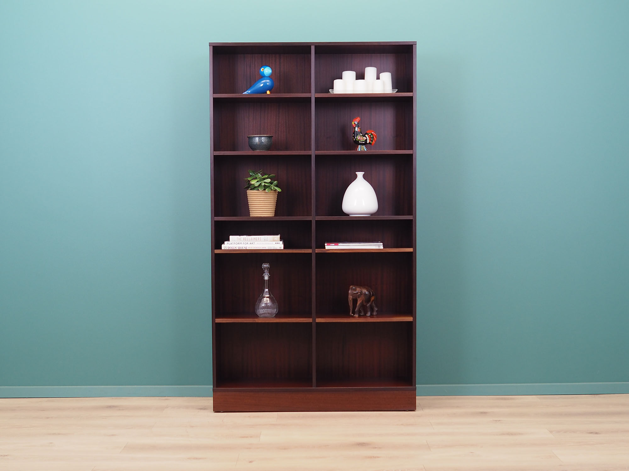 Mahogany bookcase, Danish design, 70's, production: Denmark