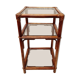 Rattan and smoked glass side table