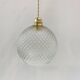 Large vintage pendant light in molded pressed glass