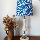 Alabaster lamp with gilding and seashells