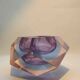 1960s rare colours multifaceted ashtray or catch-all in Murano glass by Flavio Poli for Seguso. Made in Italy
