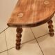 Tabouret demi lune vintage en bois massif 2