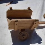 Set of old wooden toys from the farm