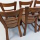 Set of 6 vintage brutalist oak chairs from the 1950s.