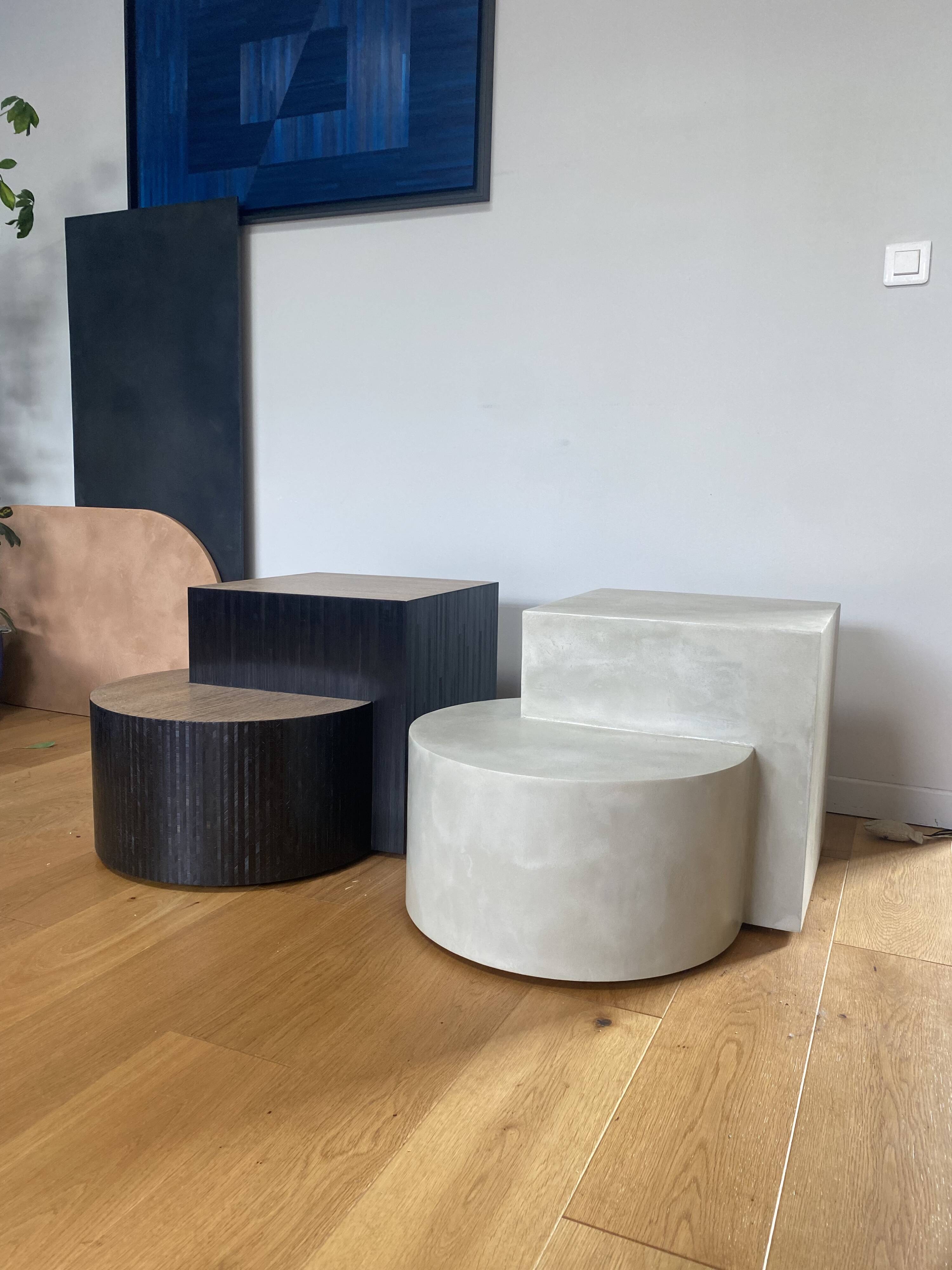 straw marquetry coffee table oak