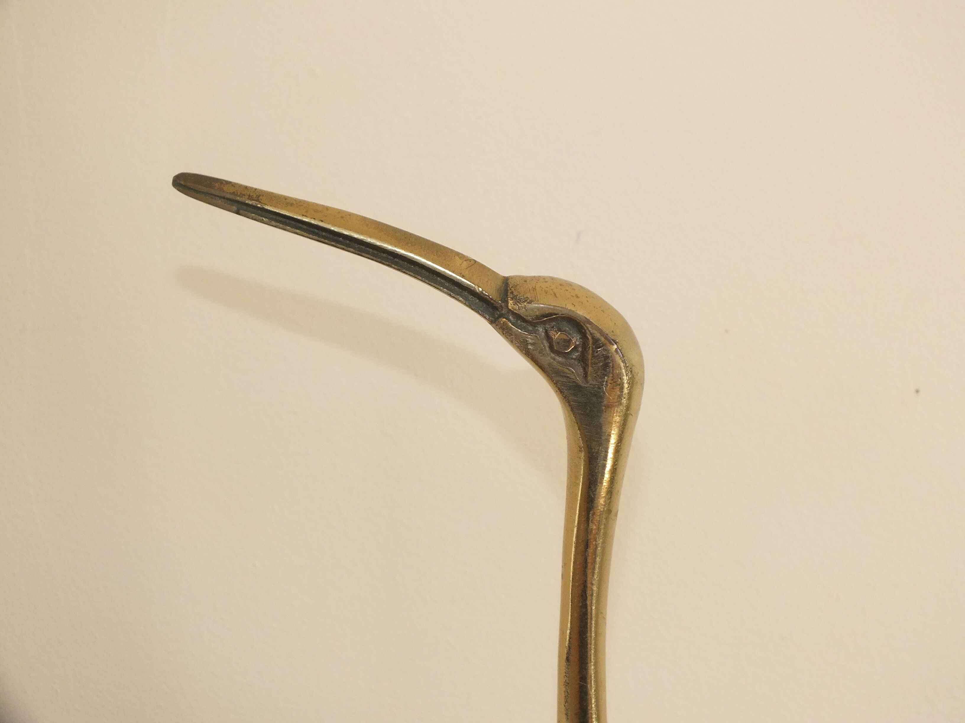 Decorative ibis in brass 47 cms