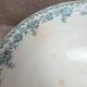 Antique large salad bowl from Saint-Amand, Argenton model in ironstone.