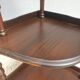 Corner wall display with 3 mahogany shelves