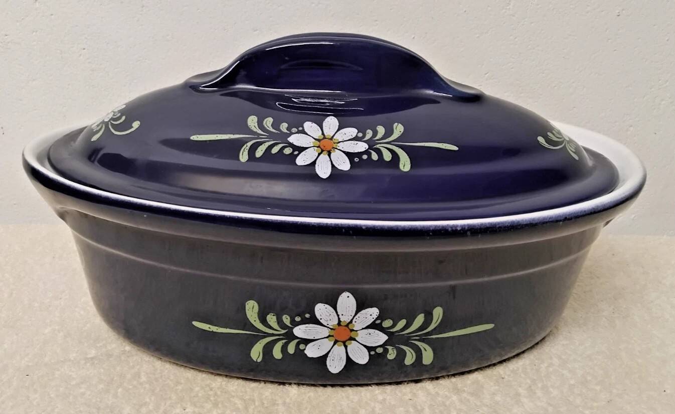 Large Oval Cocotte A Baeckeoffe in Ceramic France Vintage
