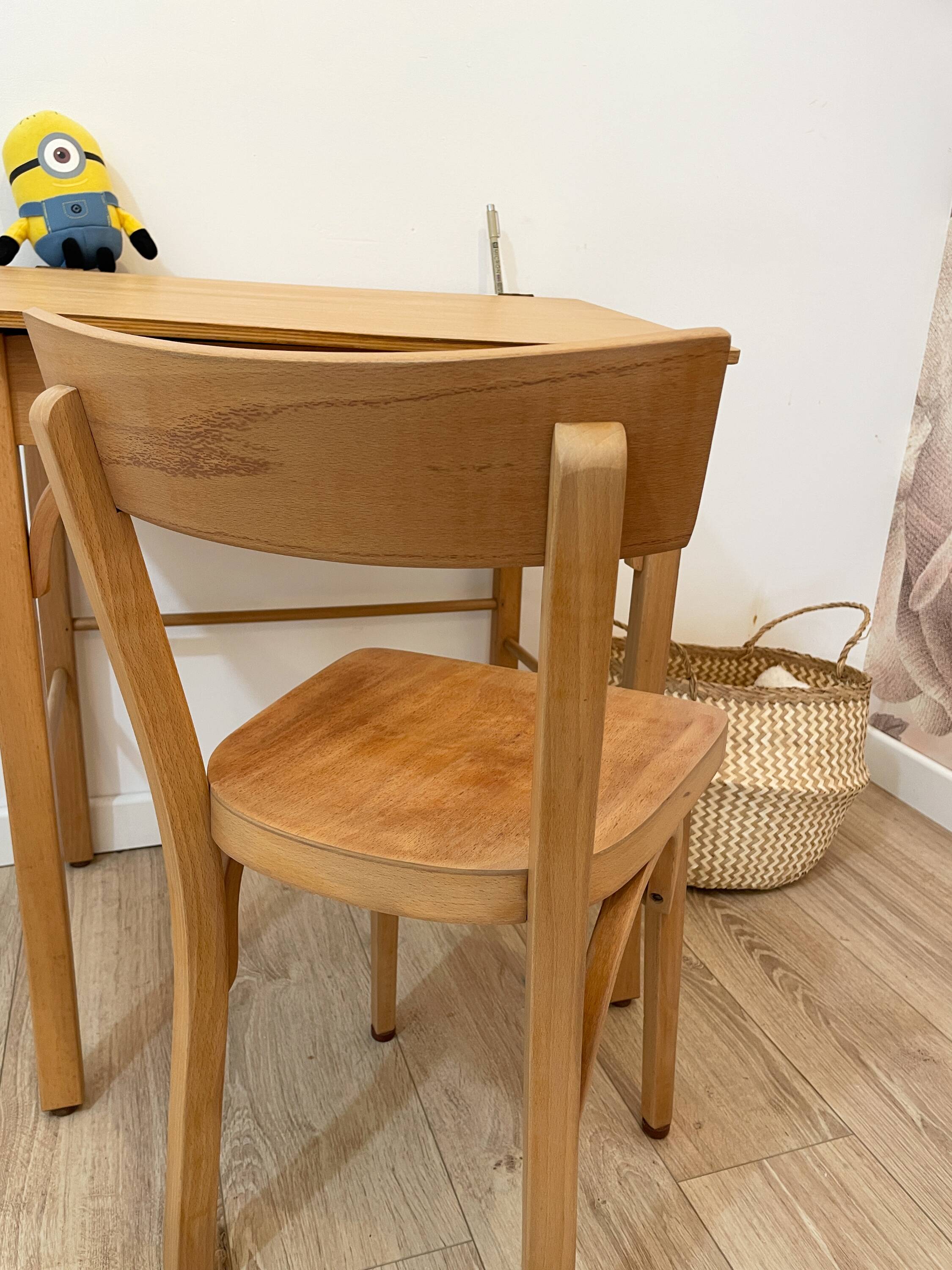 Pupitre/Bureau enfant et sa chaise - Baumann - Années 50/60