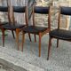 Four teak and black sky chairs, Scandinavian spirit, vintage, 60s