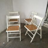 Set of 4 folding chairs, can.