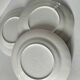 Trio of Castellania plates in Italian earthenware, vintage blue decoration