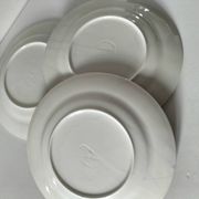 Trio of Castellania plates in Italian earthenware, vintage blue decoration