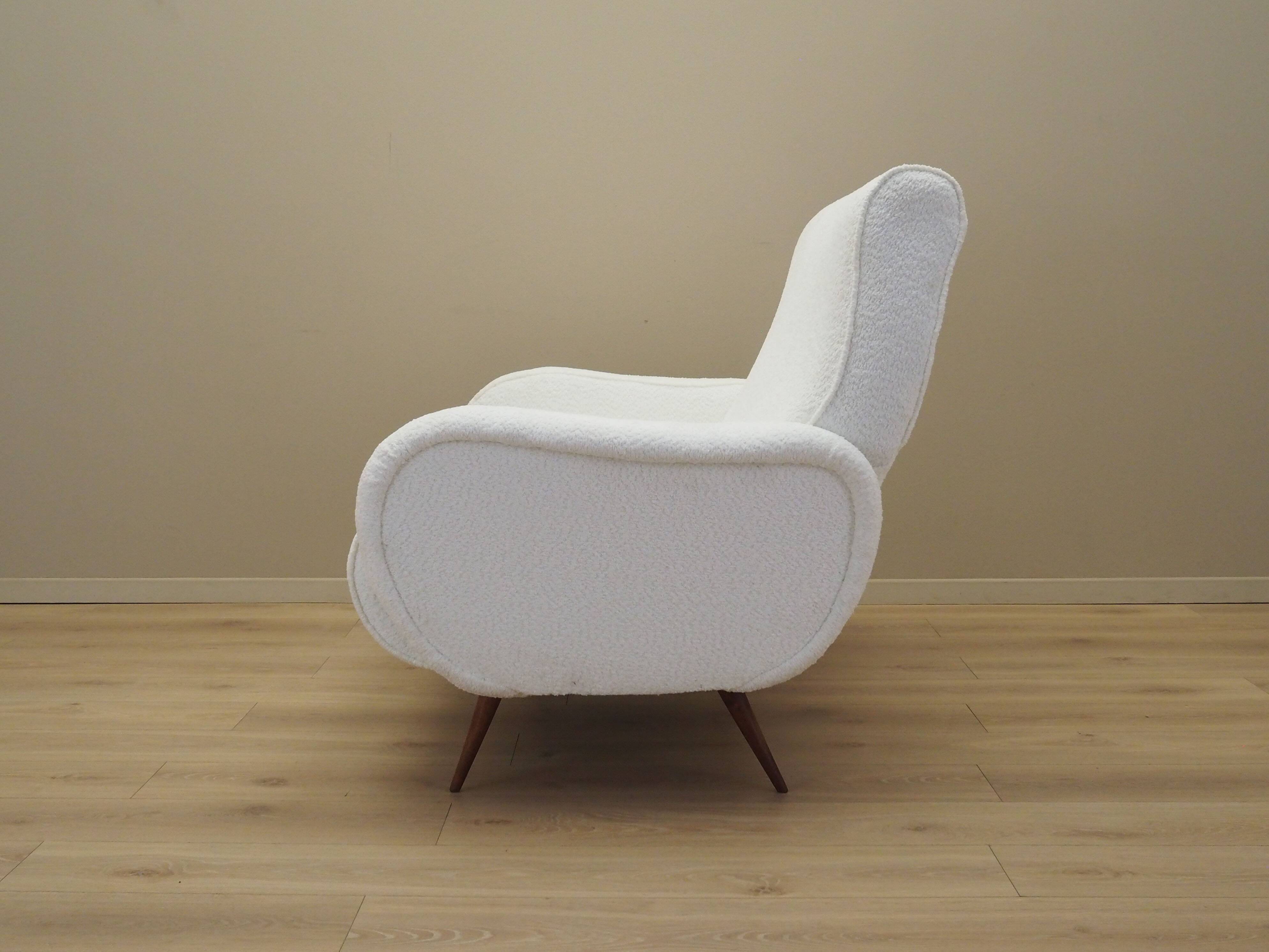 White sofa, Italian design, 1970s, production: Italy