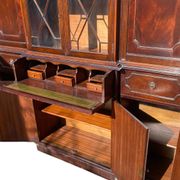 Bibliothèque anglaise secrétaire acajou style victorien