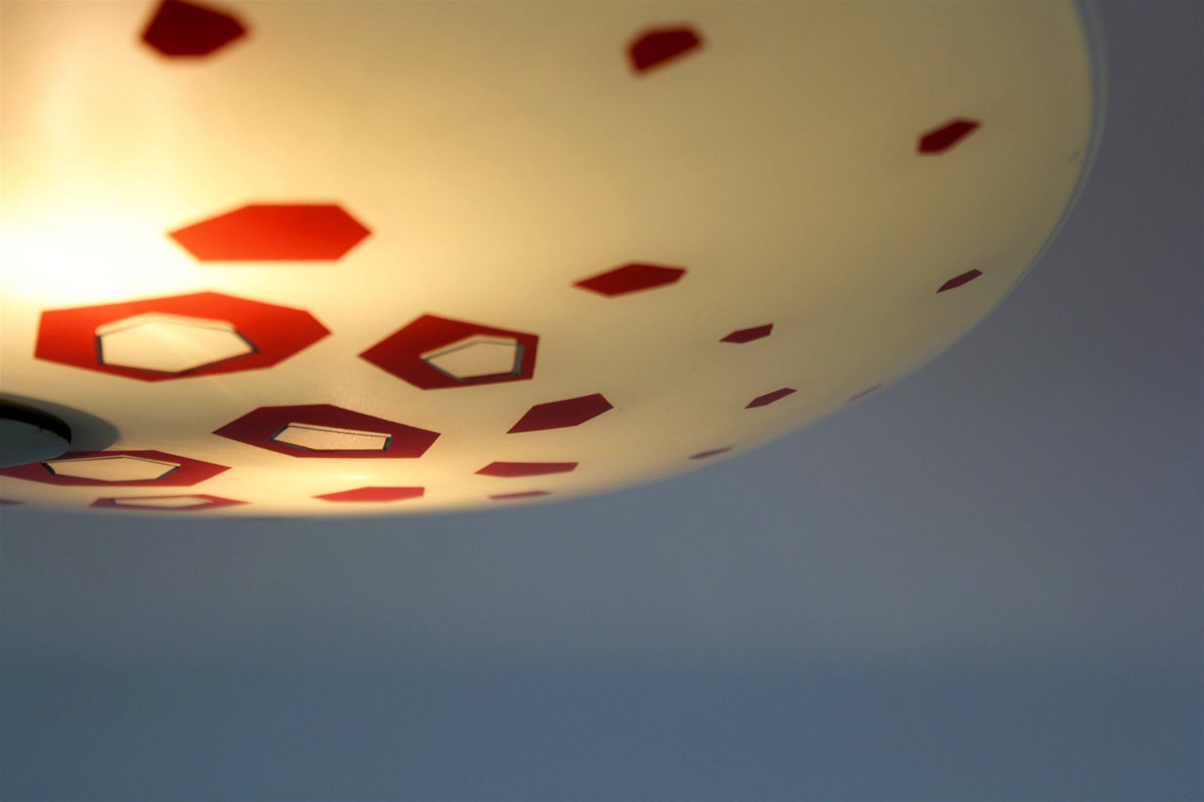 Large Vintage Czechoslovakian Opaline Glass Pendant Lights, 1970s, Set of 2