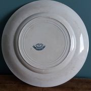 Flat plate, ironstone, Saint Amand, Margot decoration, Amandinoise company, 1920.